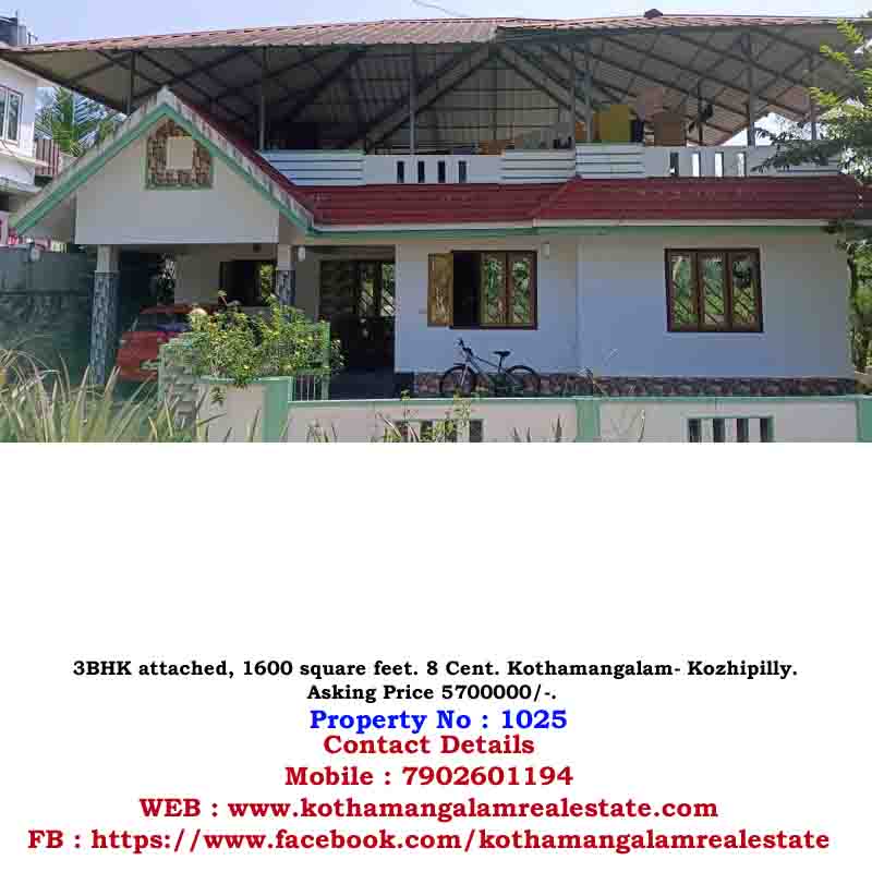 House for sale in Kothamangalam,Kozhippilly